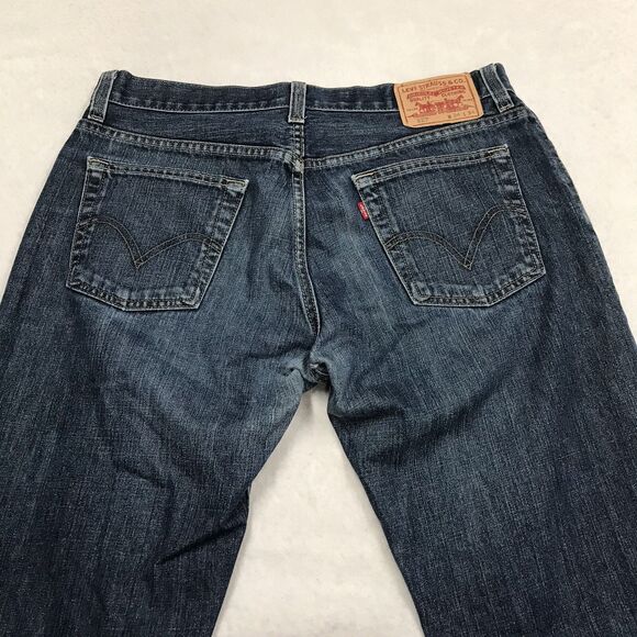 Y2K LEVIS 527 Low Boot Cut Jeans Men 34x34 Distress Denim Blue Cowboy Western - Picture 7 of 16